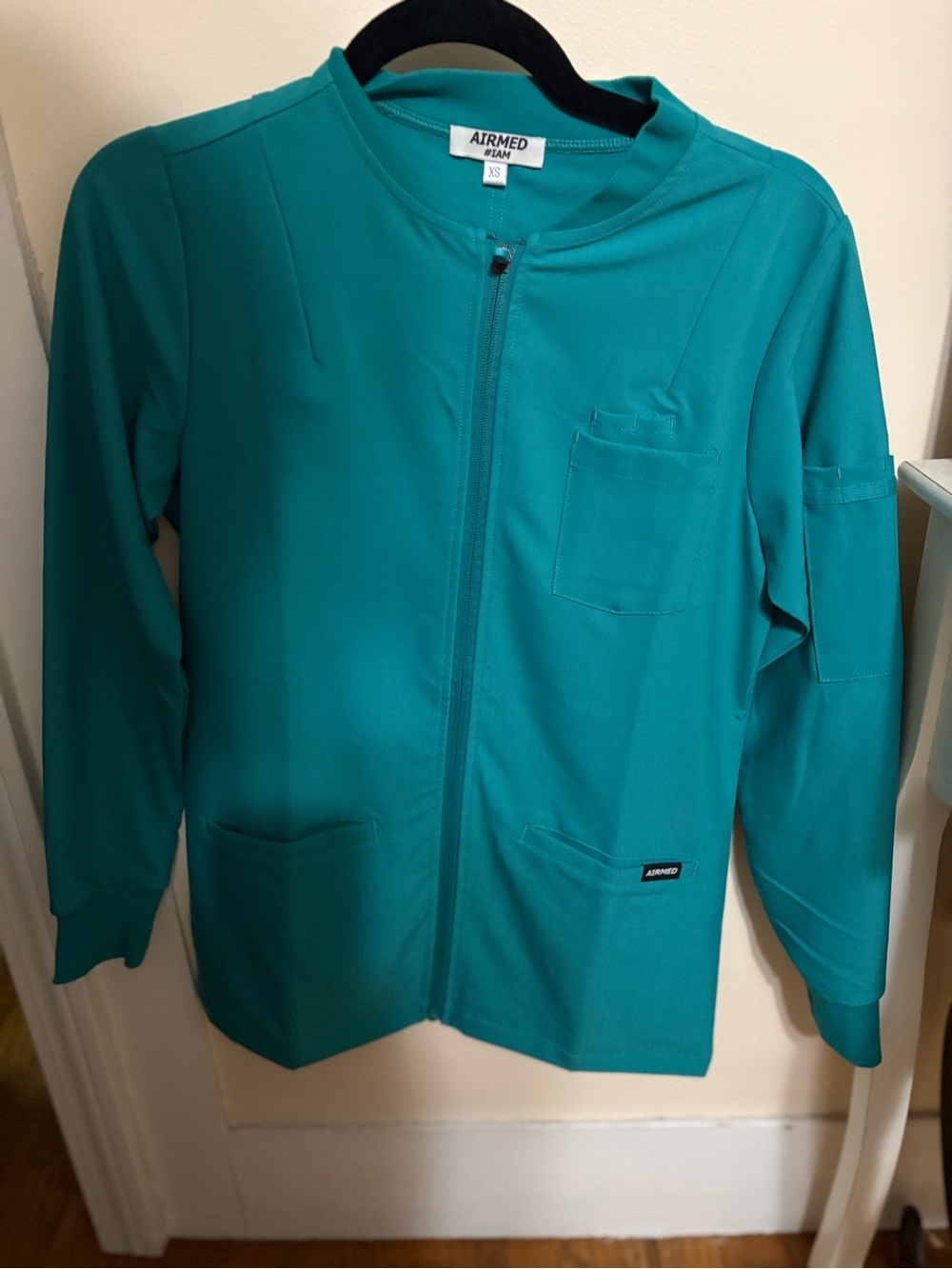 Airmed- Scrub Jacket Button Up- Sydney Teal XS